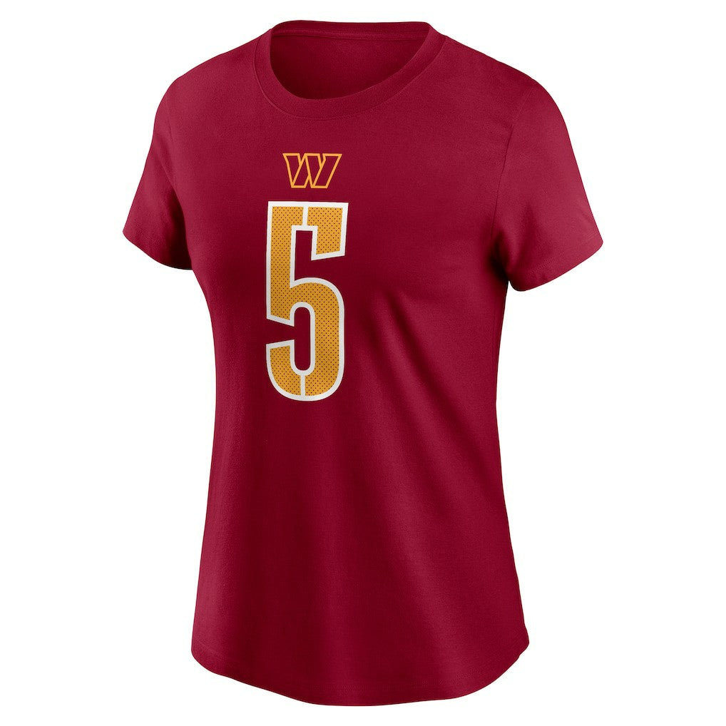 Jayden Daniels Washington Commanders Women's Name & Number T-Shirt - Burgundy | Nike outlet
