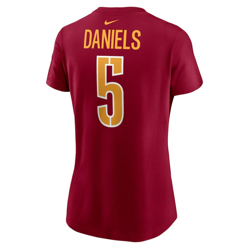 Jayden Daniels Washington Commanders Women's Name & Number T-Shirt - Burgundy | Nike outlet