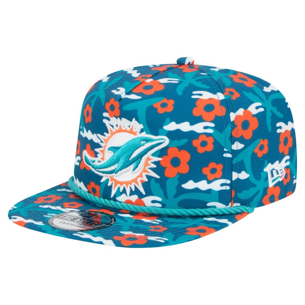 Miami Dolphins New Era Wakey Wakey Golfer Snapback Hat - Aqua outlet