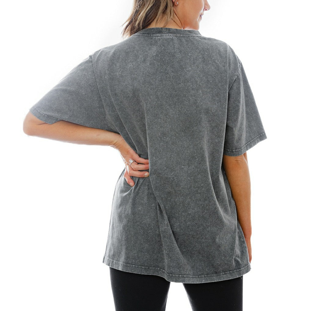 Cleveland Browns Gameday Couture Women's Titan Tackle Relaxed Fit Washed T-Shirt - Gray cheap