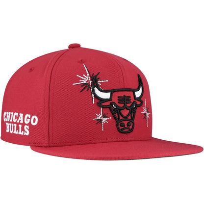 Chicago Bulls Starlight Snapback Hat - Red | Mitchell & Ness on sale