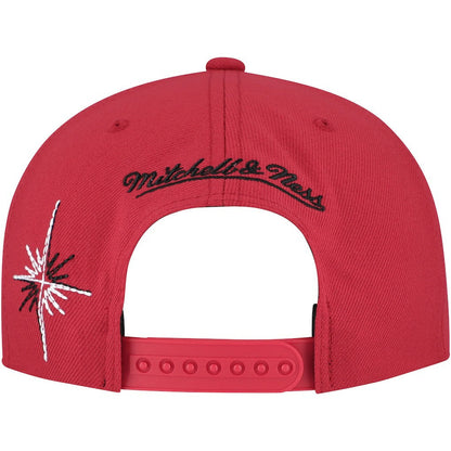 Chicago Bulls Starlight Snapback Hat - Red | Mitchell & Ness on sale