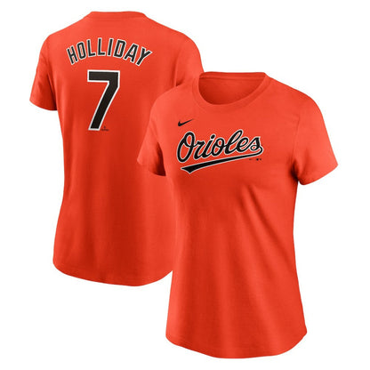 Jackson Holliday Baltimore Orioles Women's Cooperstown Collection Fuse Name & Number T-Shirt - Orange | Nike