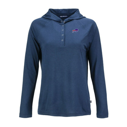 Buffalo Bills Cutter & Buck Women's Coastline Epic Comfort Eco Recycled Raglan Pullover Hoodie - Navy outlet