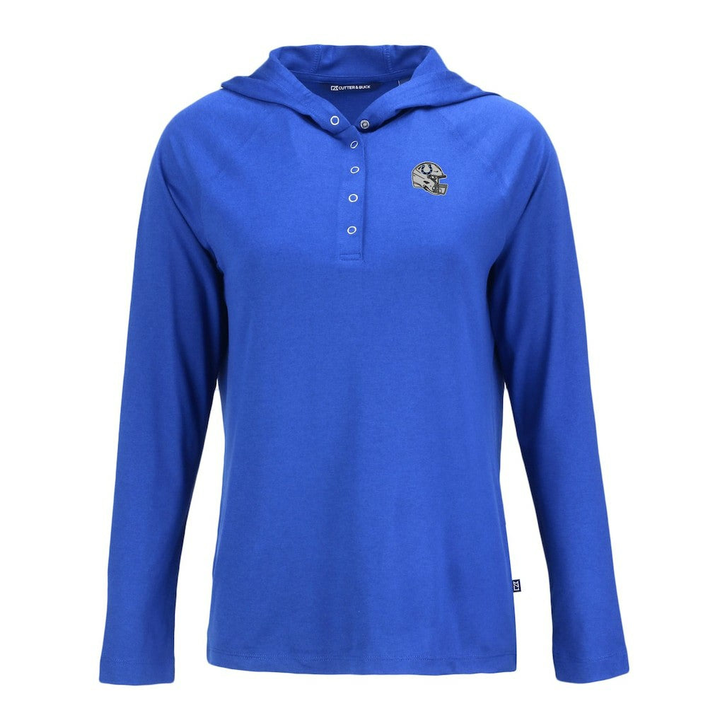 Indianapolis Colts Cutter & Buck Women's Coastline Epic Comfort Eco Recycled Raglan Pullover Hoodie - Royal online