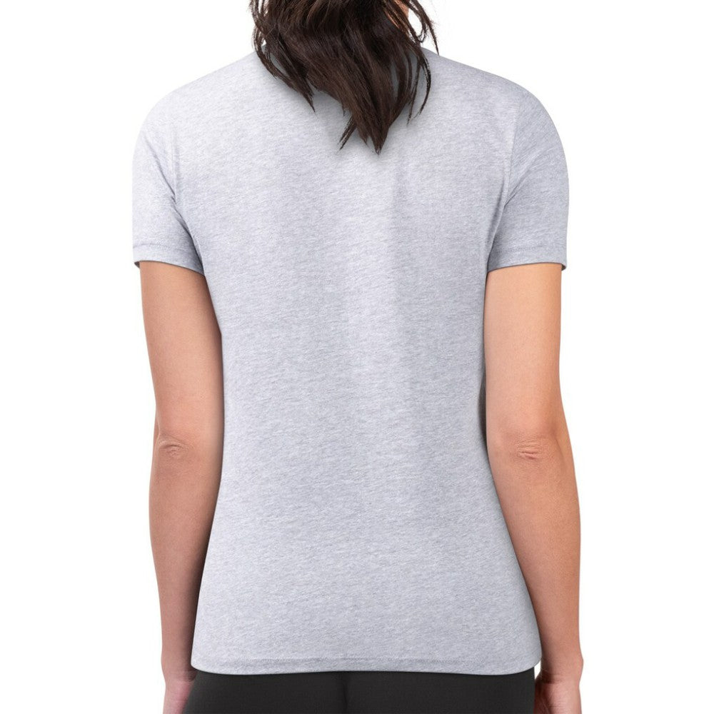 Toronto Blue Jays G-III 4Her by Carl Banks Women's Super-Slim Fit Lightweight Collage Team Graphic Crew Neck T-Shirt - Heather Gray