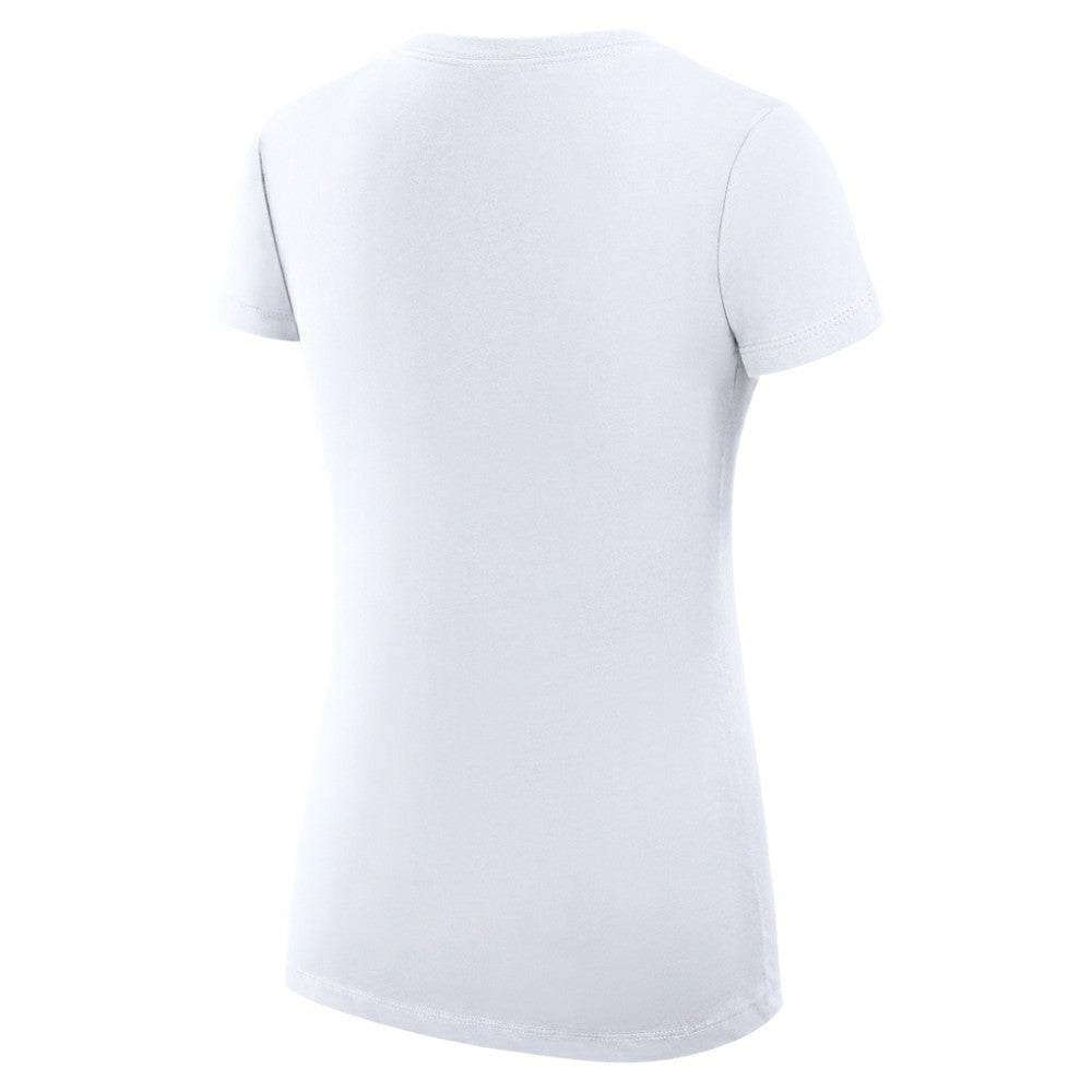 San Diego Padres G-III 4Her by Carl Banks Women's Super-Slim Fit Lightweight Collage Team Graphic V-Neck T-Shirt - White