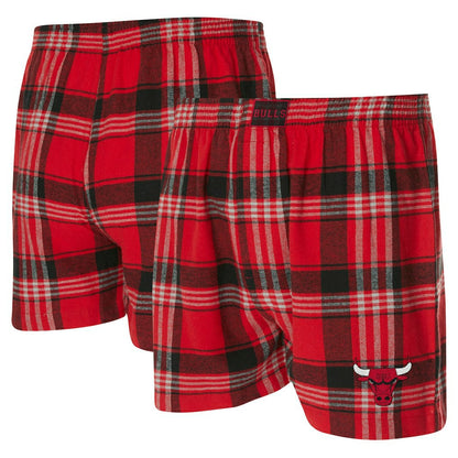 Chicago Bulls Concepts Sport Region Flannel Boxer Short - Red shop