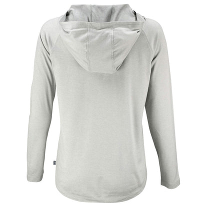 Cincinnati Reds Cutter & Buck Women's Cooperstown Collection Coastline Epic Comfort Eco Recycled Hoodie Raglan Long Sleeve T-Shirt - Gray