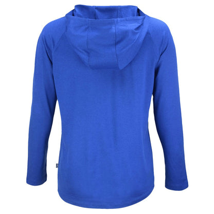 Kansas City Royals Cutter & Buck Women's  Coastline Epic Comfort Eco Recycled Hoodie Raglan Long Sleeve T-Shirt - Royal