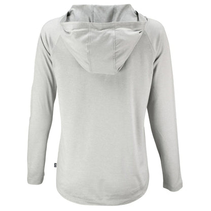 Pittsburgh Pirates Cutter & Buck Women's Cooperstown Collection Coastline Epic Comfort Eco Recycled Hoodie Raglan Long Sleeve T-Shirt - Gray