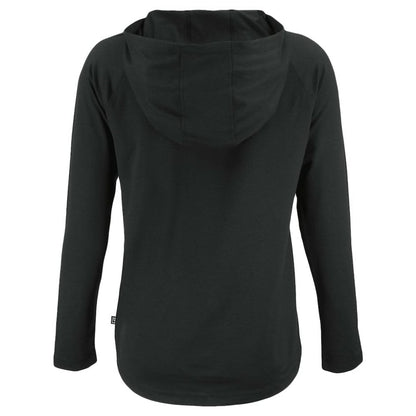 San Diego Padres Cutter & Buck Women's City Connect Coastline Epic Comfort Eco Recycled Hoodie Raglan Long Sleeve T-Shirt - Black