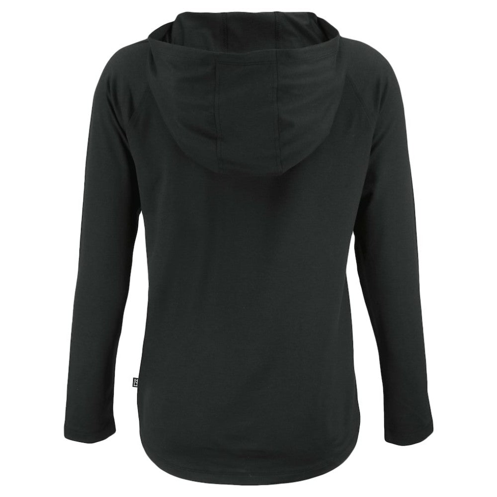 San Francisco Giants Cutter & Buck Women's  Coastline Epic Comfort Eco Recycled Hoodie Raglan Long Sleeve T-Shirt - Black