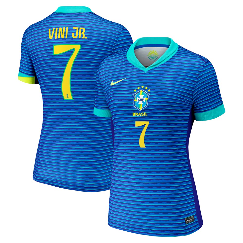 Vini Jr. Brazil National Team Women's 2024 Away Replica Jersey - Blue | Nike on sale