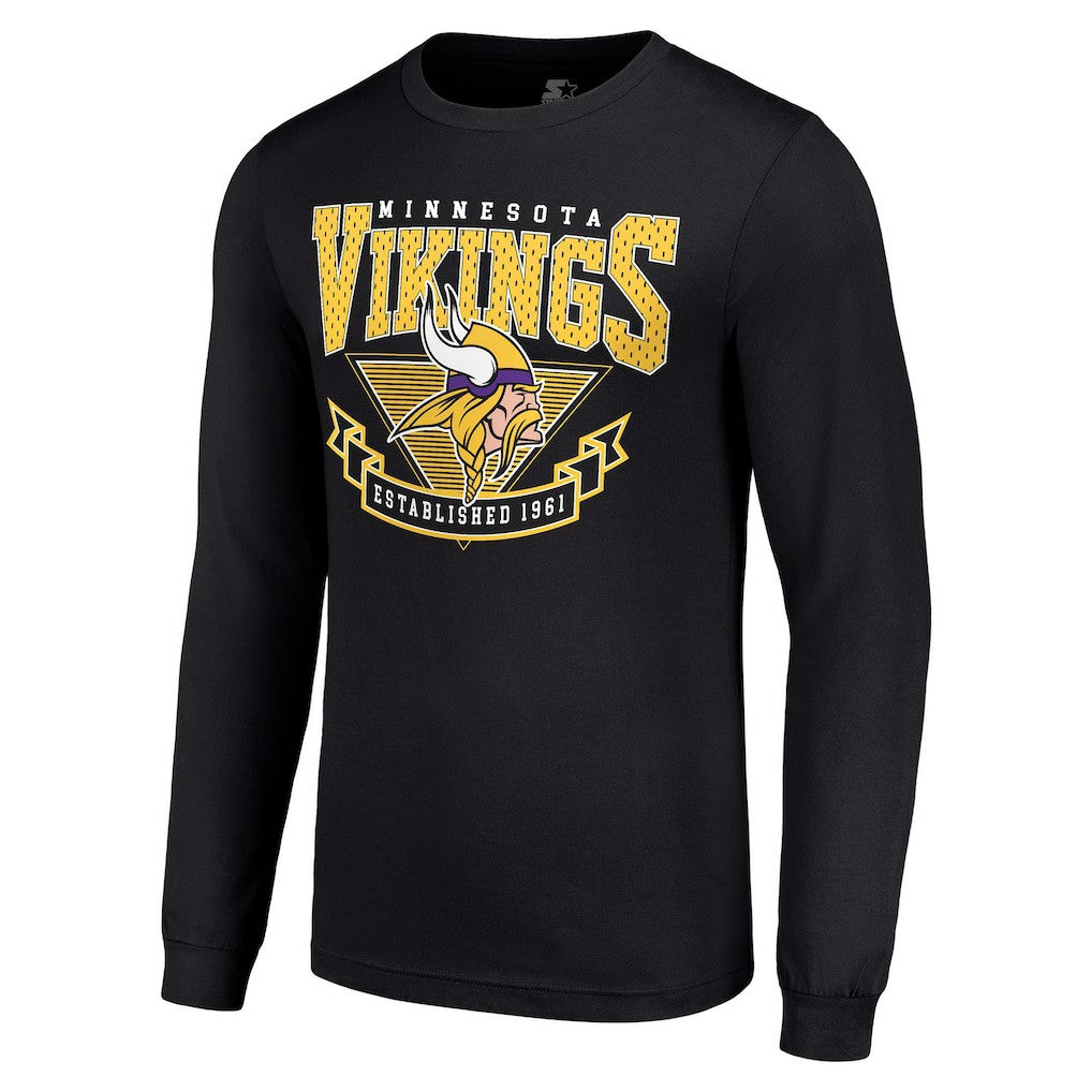 Minnesota Vikings Starter '80s Inspired Team Logo Long Sleeve T-Shirt - Black online