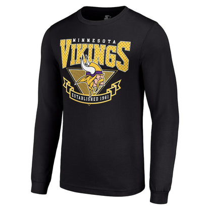 Minnesota Vikings Starter '80s Inspired Team Logo Long Sleeve T-Shirt - Black online