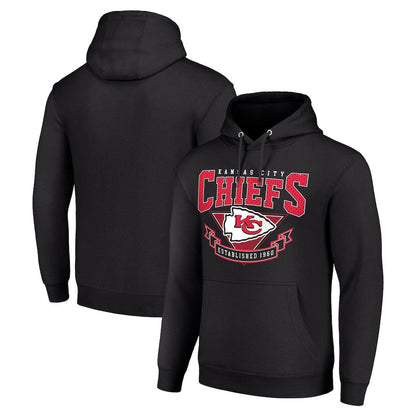 Kansas City Chiefs Starter ‘80s Inspired Pullover Hoodie - Black for sale