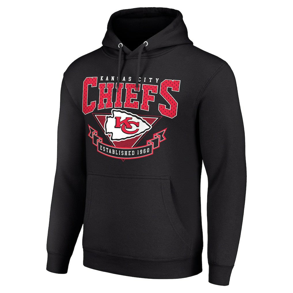 Kansas City Chiefs Starter ‘80s Inspired Pullover Hoodie - Black for sale