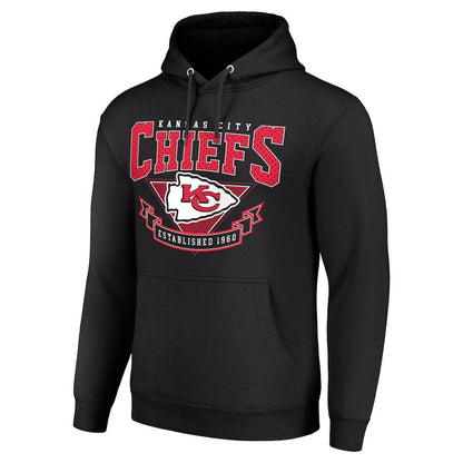 Kansas City Chiefs Starter ‘80s Inspired Pullover Hoodie - Black for sale