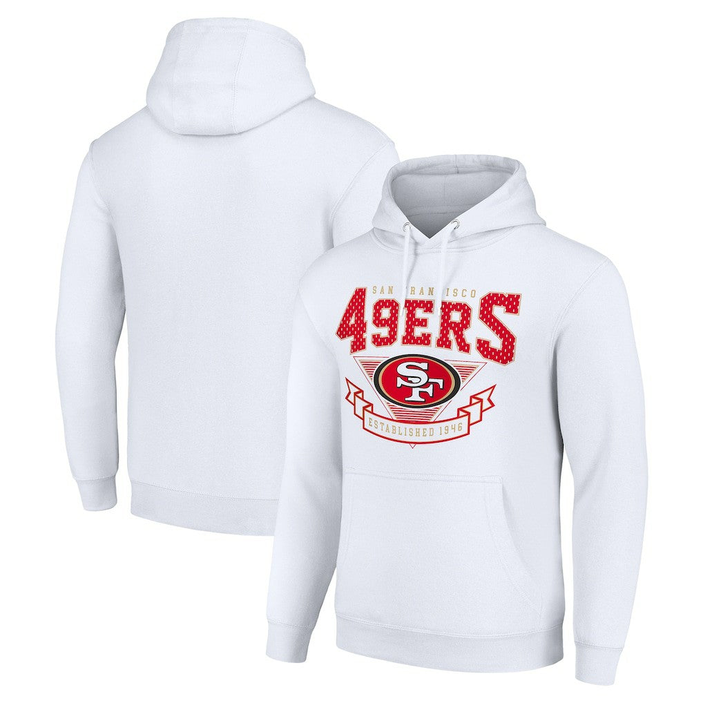 San Francisco 49ers Starter ‘80s Inspired Pullover Hoodie - White on sale