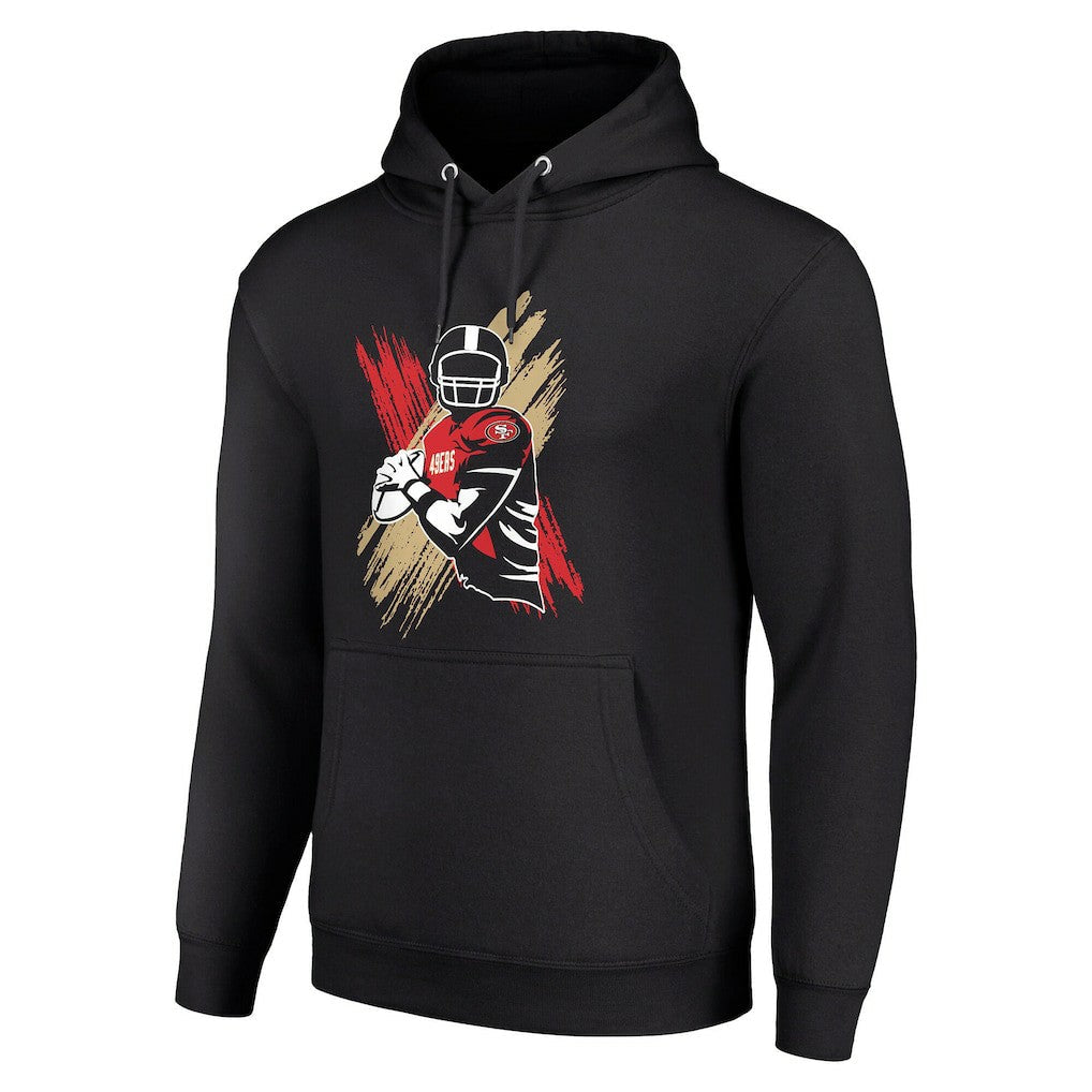 San Francisco 49ers Starter Player X Fleece Pullover Hoodie - Black discount