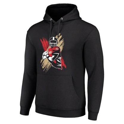 San Francisco 49ers Starter Player X Fleece Pullover Hoodie - Black discount