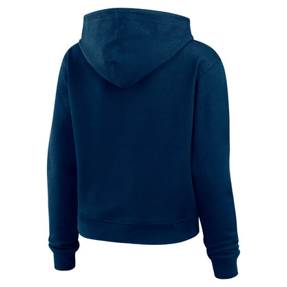 Tennessee Titans WEAR by Erin Andrews Women's Waffle Hoodie Pullover Top - Navy cheap