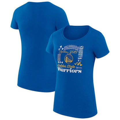 Golden State Warriors G-III 4Her by Carl Banks Women's Super-Slim Fit Lightweight Team Name Collage Graphic T-Shirt sale - Royal online