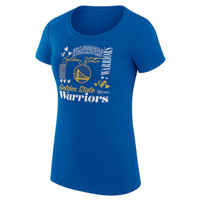 Golden State Warriors G-III 4Her by Carl Banks Women's Super-Slim Fit Lightweight Team Name Collage Graphic T-Shirt sale - Royal online