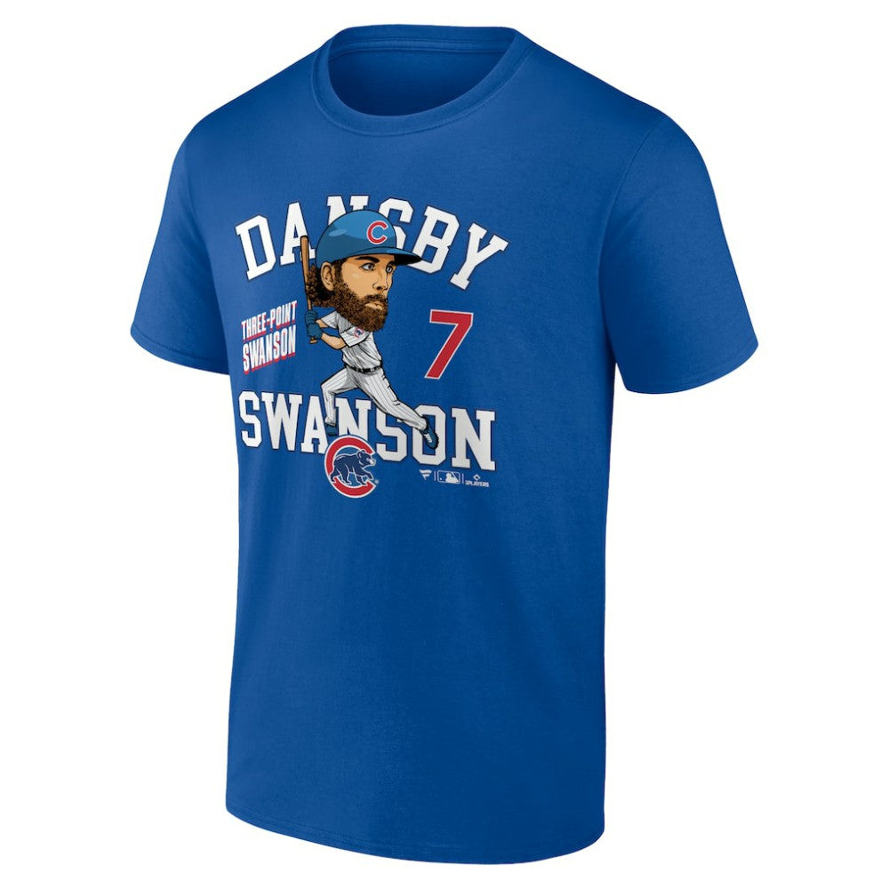 Dansby Swanson Chicago Cubs Hometown Caricature T-Shirt - Royal