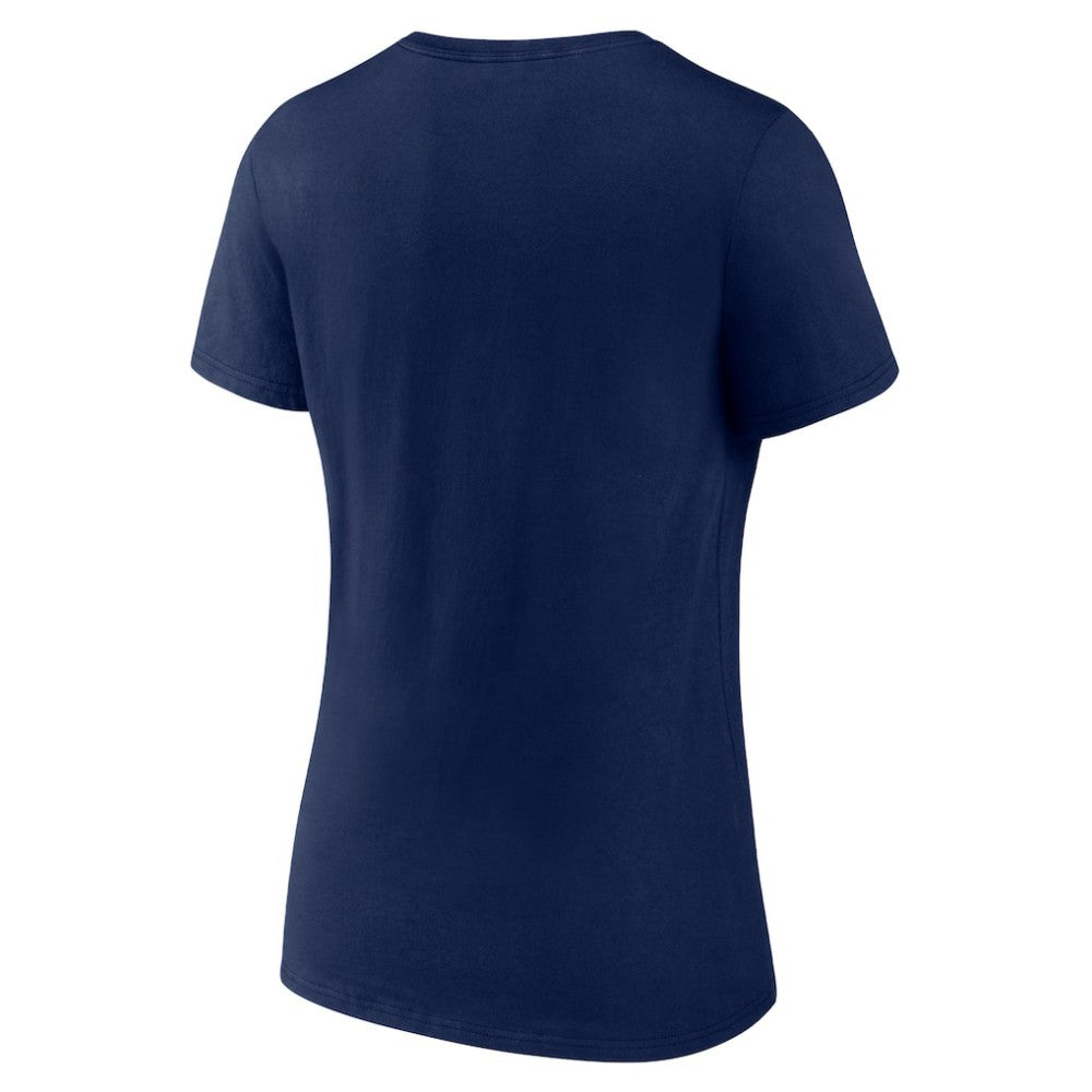 Detroit Tigers Women's Motor City Baseball V-Neck T-Shirt - Navy