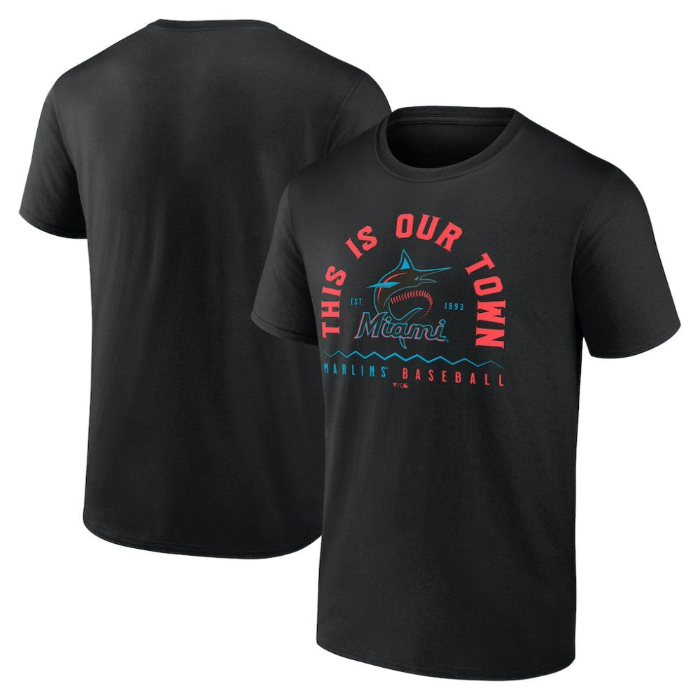 Miami Marlins Our Town T-Shirt - Black
