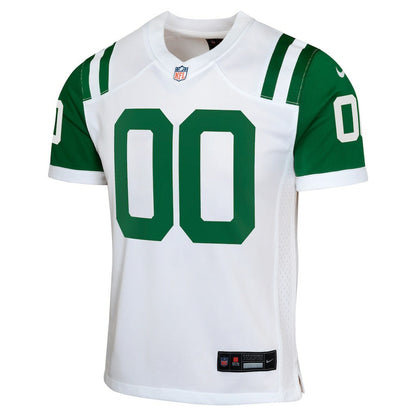 New York Jets Youth Classic Alternate Custom Replica Jersey - White | Nike discount