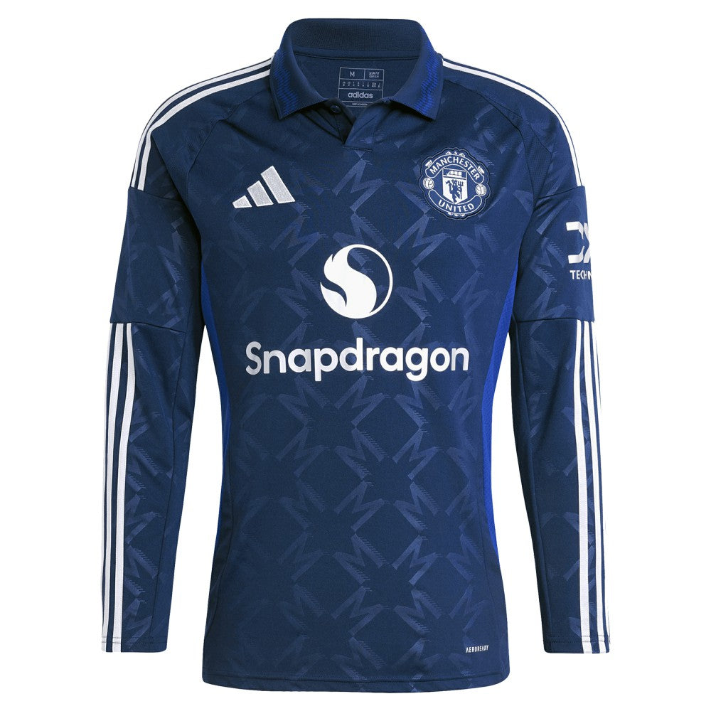Manchester United 2024/25 Away Replica Long Sleeve Custom Jersey - Navy | Adidas outlet