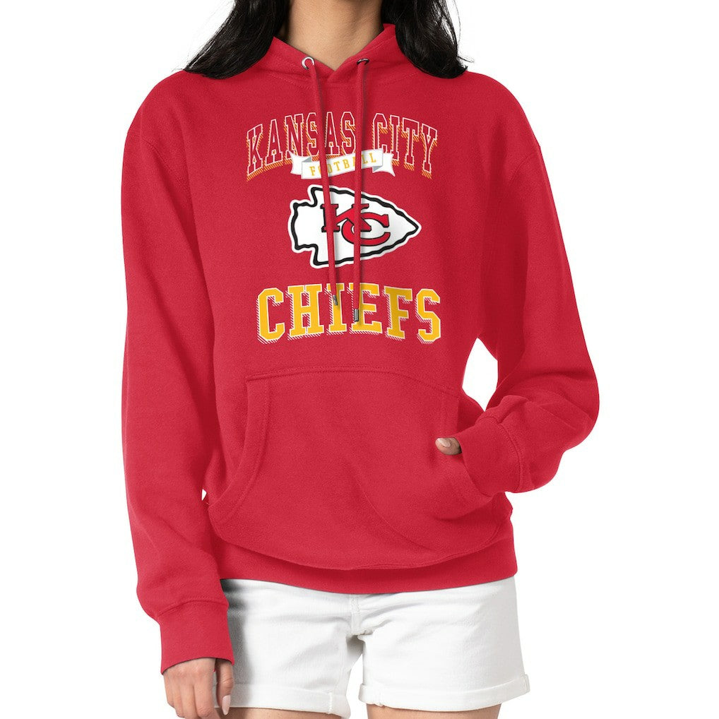 Kansas City Chiefs G-III 4Her by Carl Banks Women's Team Logo Graphic Fleece Tri-Blend Pullover Hoodie - Red sale