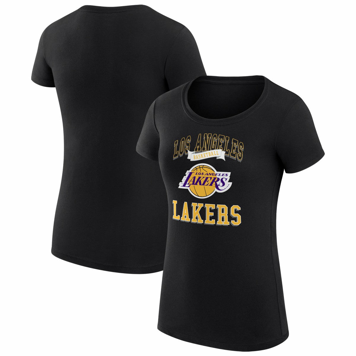 Los Angeles Lakers G-III 4Her by Carl Banks Women's Super-Slim Fit Lightweight Team Logo T-Shirt - Black online