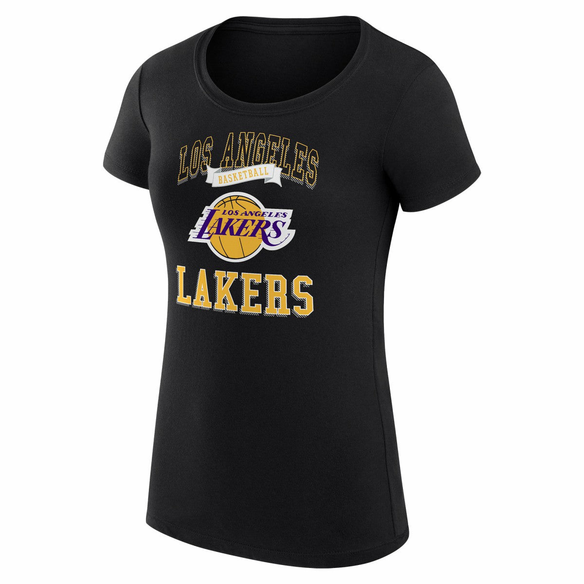 Los Angeles Lakers G-III 4Her by Carl Banks Women's Super-Slim Fit Lightweight Team Logo T-Shirt - Black online