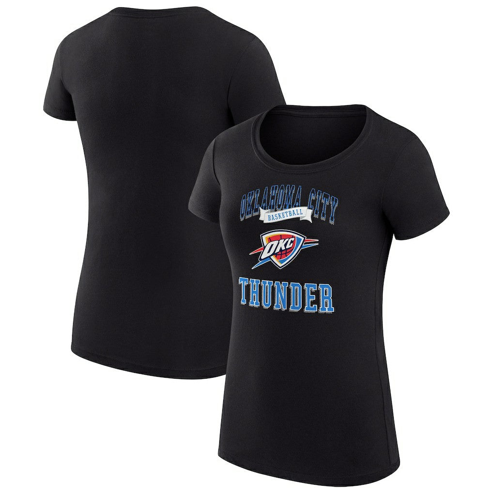 Oklahoma City Thunder G-III 4Her by Carl Banks Women's Super-Slim Fit Lightweight Team Logo T-Shirt - Black for sale