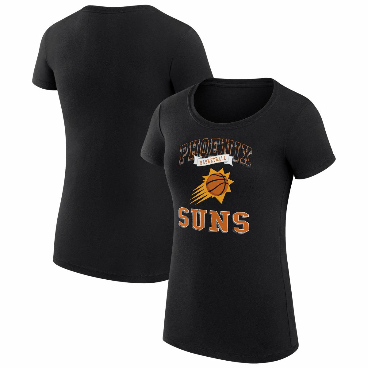 Phoenix Suns G-III 4Her by Carl Banks Women's Super-Slim Fit Lightweight Team Logo T-Shirt - Black outlet