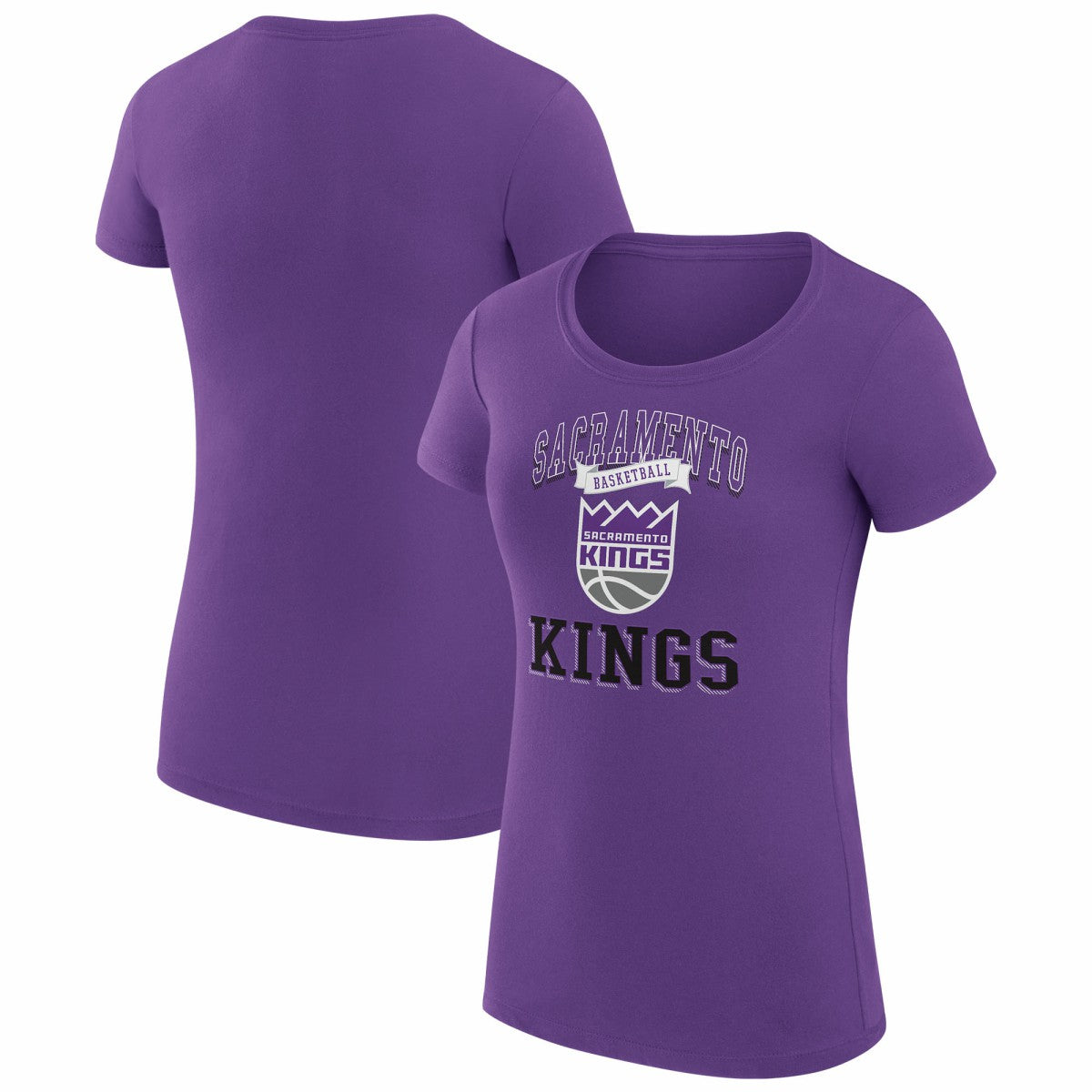 Sacramento Kings G-III 4Her by Carl Banks Women's Super-Slim Fit Lightweight Team Logo T-Shirt - Purple outlet