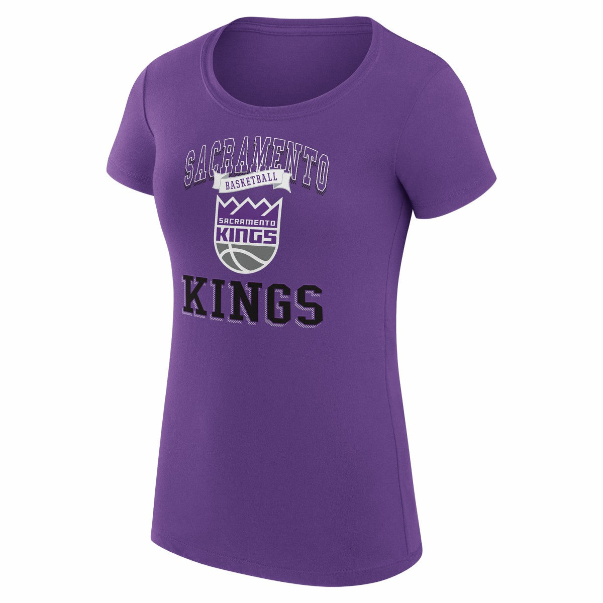 Sacramento Kings G-III 4Her by Carl Banks Women's Super-Slim Fit Lightweight Team Logo T-Shirt - Purple outlet