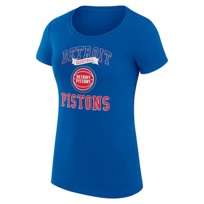 Detroit Pistons G-III 4Her by Carl Banks Women's Super-Slim Fit Lightweight Team Logo T-Shirt sale - Blue outlet