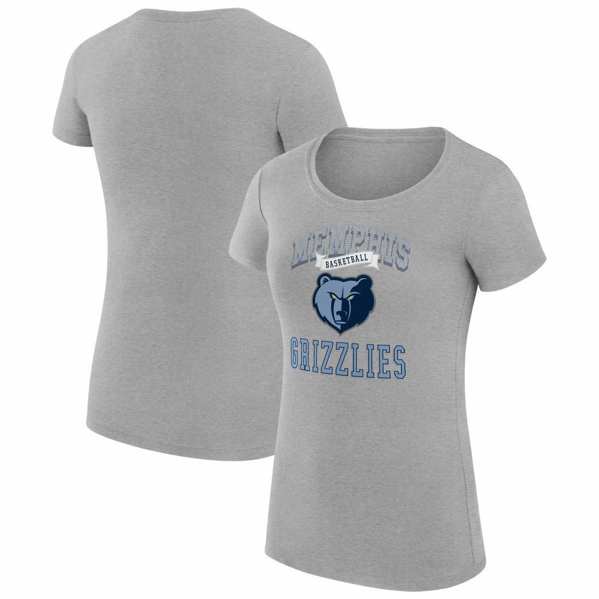 Memphis Grizzlies G-III 4Her by Carl Banks Women's Super-Slim Fit Lightweight Team Logo T-Shirt - Heather Gray outlet