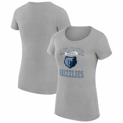 Memphis Grizzlies G-III 4Her by Carl Banks Women's Super-Slim Fit Lightweight Team Logo T-Shirt - Heather Gray outlet