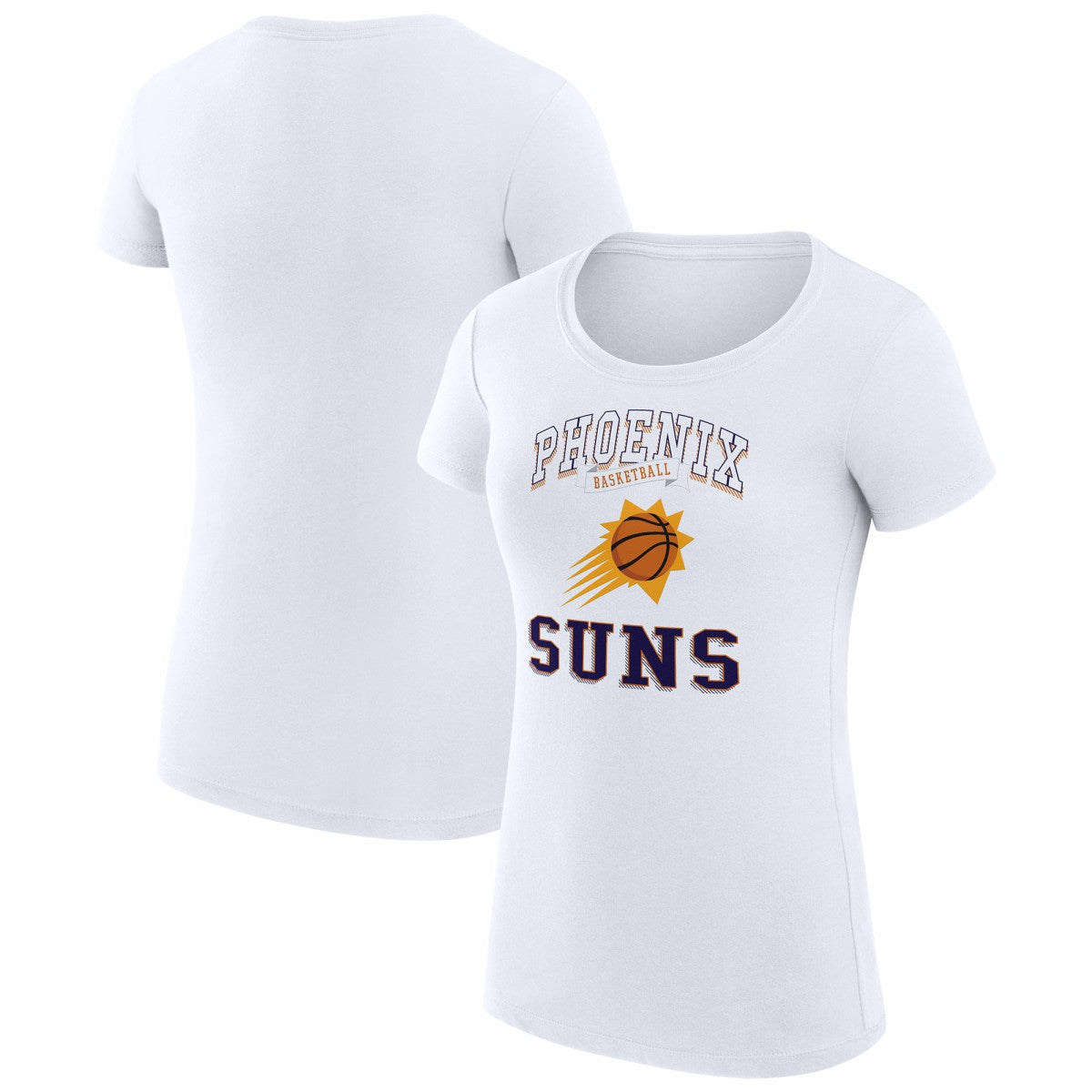Phoenix Suns G-III 4Her by Carl Banks Women's Super-Slim Fit Lightweight Team Logo T-Shirt - White on sale