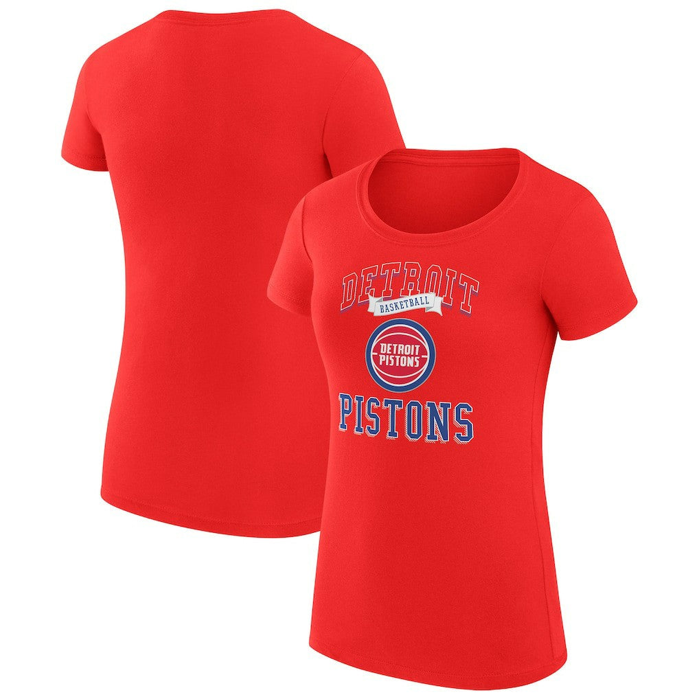 Detroit Pistons G-III 4Her by Carl Banks Women's Super-Slim Fit Lightweight Team Logo T-Shirt sale - Red online