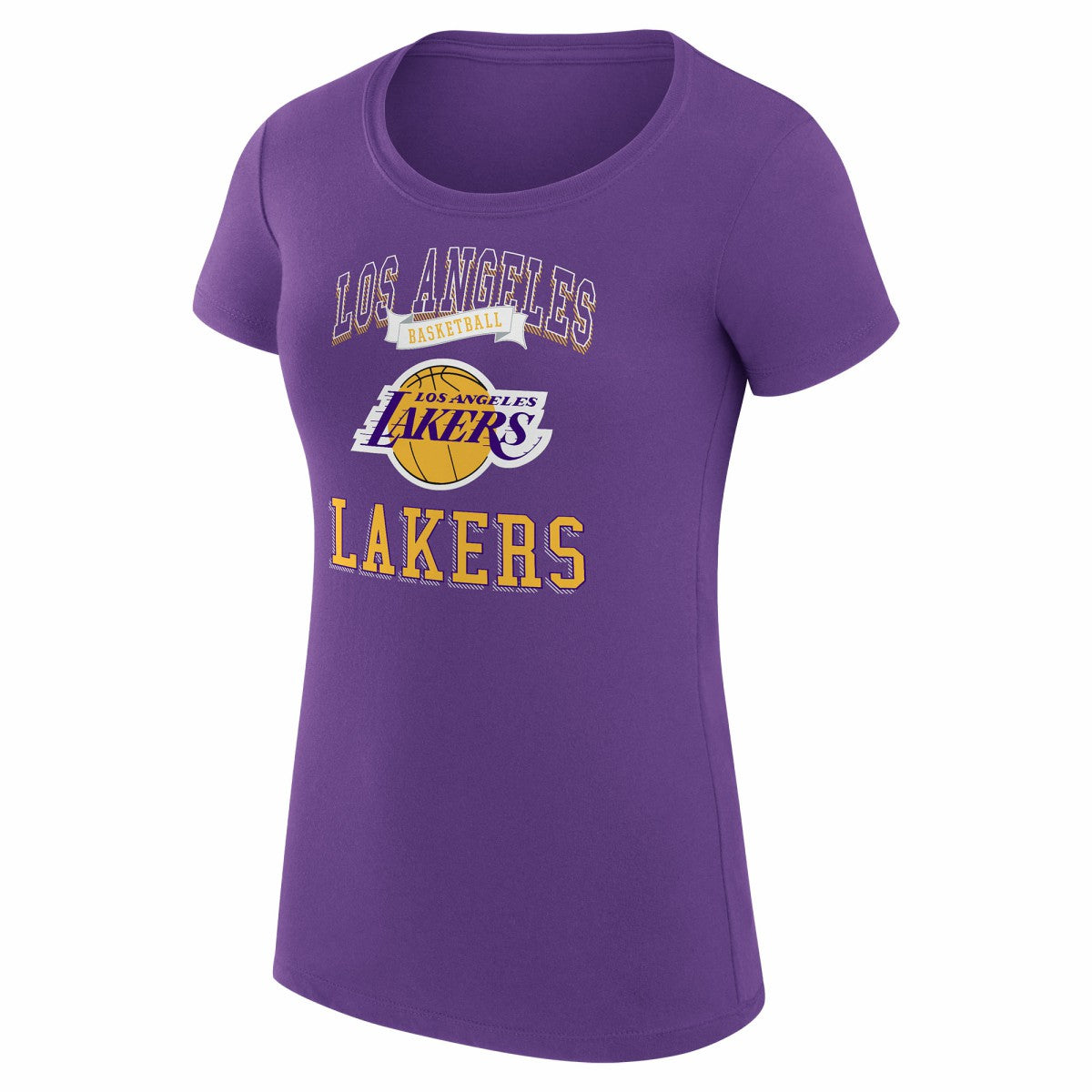 Los Angeles Lakers G-III 4Her by Carl Banks Women's Super-Slim Fit Lightweight Team Logo T-Shirt - Purple cheap