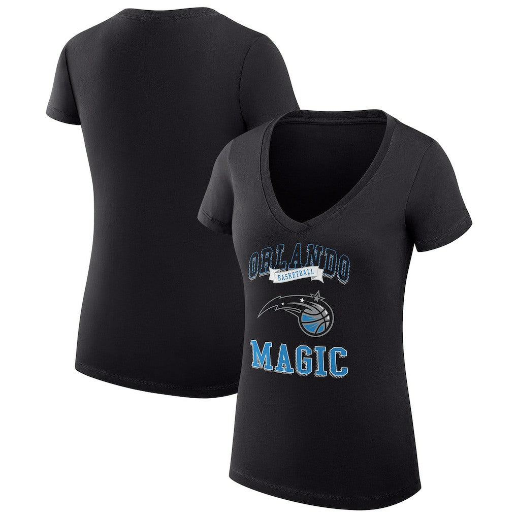 Orlando Magic G-III 4Her by Carl Banks Women's Super-Slim Fit Lightweight Team Logo V-Neck T-Shirt - Black shop
