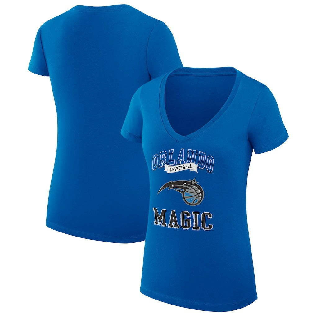 Orlando Magic G-III 4Her by Carl Banks Women's Super-Slim Fit Lightweight Team Logo V-Neck T-Shirt - Blue on sale