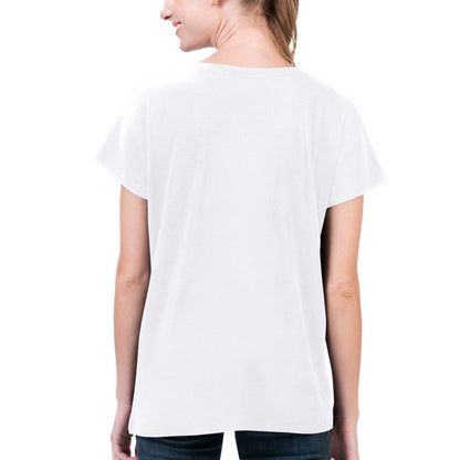 Houston Texans G-III 4Her by Carl Banks Women's Super-Slim Fit Lightweight H-Town V-Neck T-Shirt - White cheap